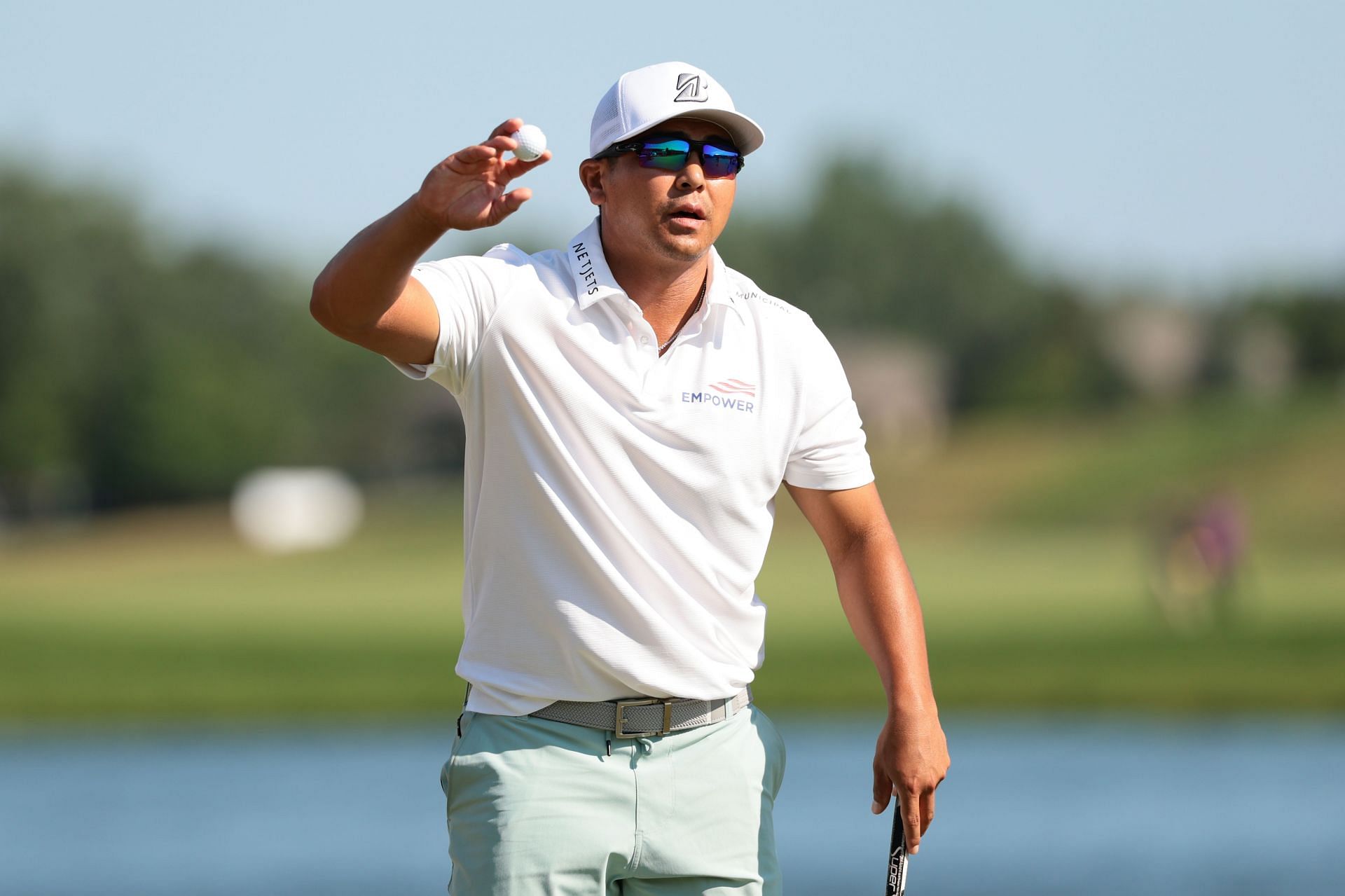 Kurt Kitayama after his winning putt at the 3M Open 2025 - Final Round - Source: Getty